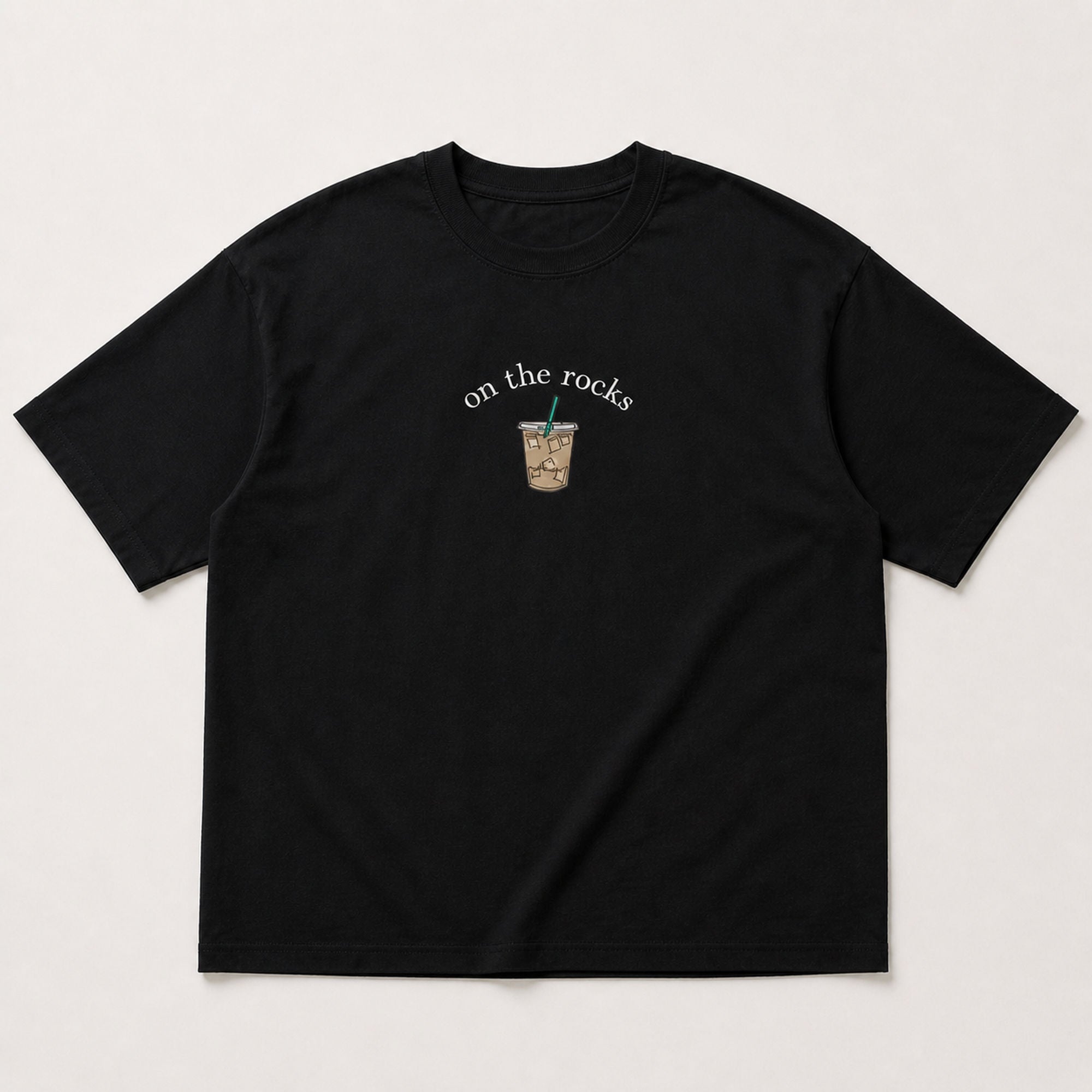 On The Rocks Coffee Graphic Tee front print product photo 06 | Diya Glow