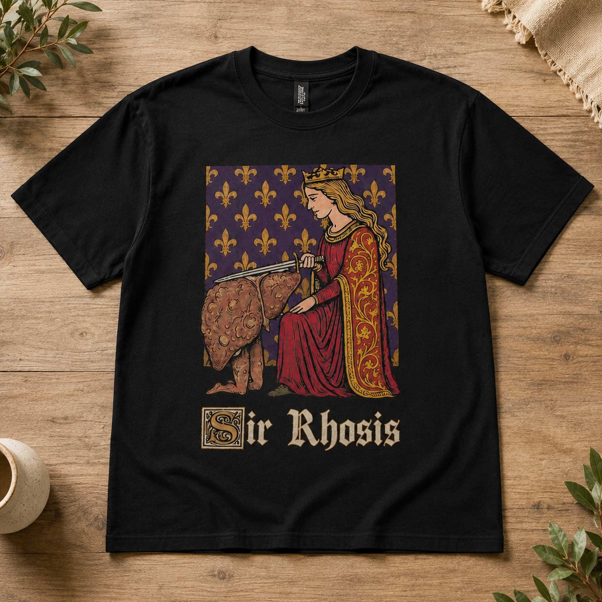 Sir Rhosis Funny Graphic Tee front print product photo 06 | Diya Glow