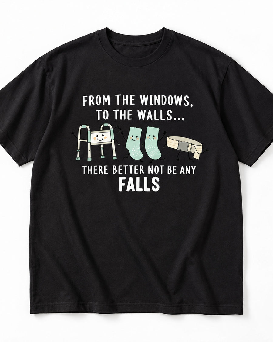From the Windows No Falls Funny Graphic Tee