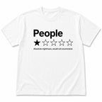 People one-star review funny graphic tee white front flat-lay product image